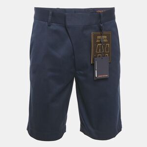 Louis Vuitton Navy Blue Gabardine Staples Edition Shorts S/waist 33"